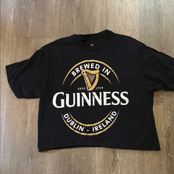 Guinness Black Crop Top - Picture 1 of 4